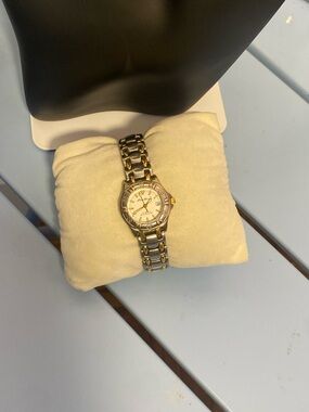 Eddie Bauer Women's Two-Tone Sport Watch Quartz 50M WR Date Link Bracelet #0128